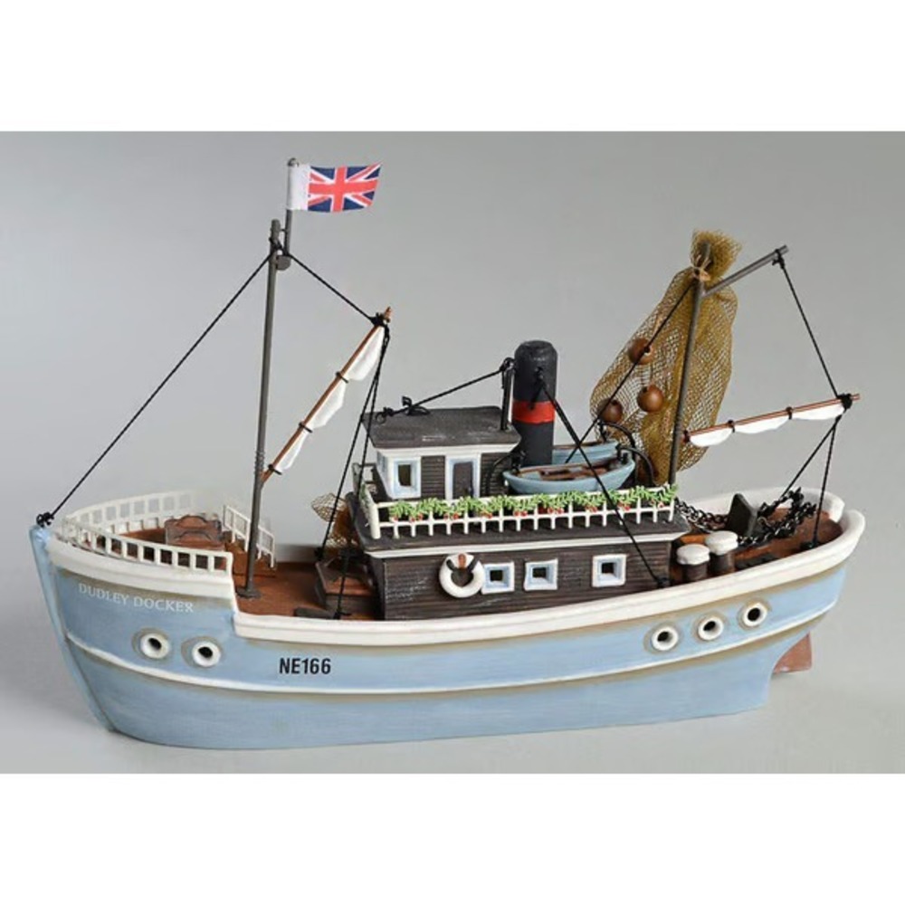 DEPT 56 DICKENS VILLAGE SERIES DUDLEY DOCKER FISHING SHIP  -‎ RETIRED
